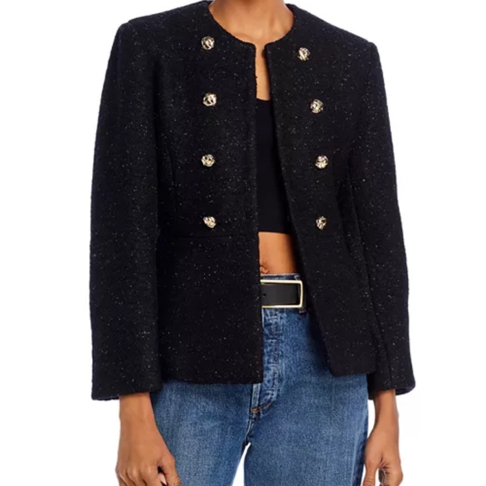 AQUA Tweed Jacket - Exclusive - Black XL